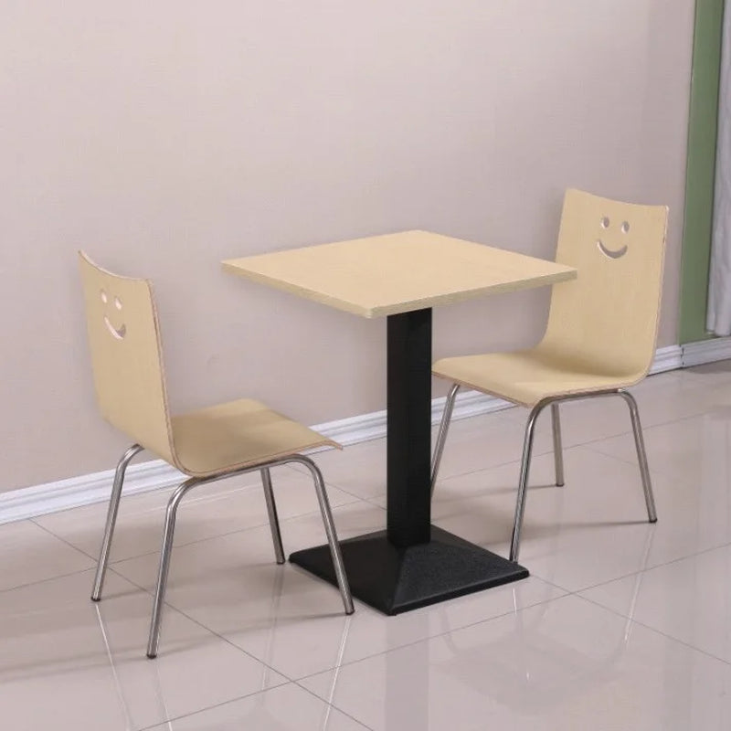 For Fast Food Restaurant Dining Table and Chair Set for Breakfast Snack Burger Milk Tea Shop High End Catering Staff Canteen