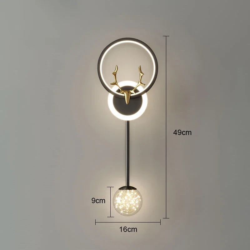 Modern LED Wall Lamp Creative Luxury Wall Lamp for Living Room Bedroom Bedside TV Background Restaurant Decor Wall Sconces