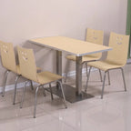 For Fast Food Restaurant Dining Table and Chair Set for Breakfast Snack Burger Milk Tea Shop High End Catering Staff Canteen