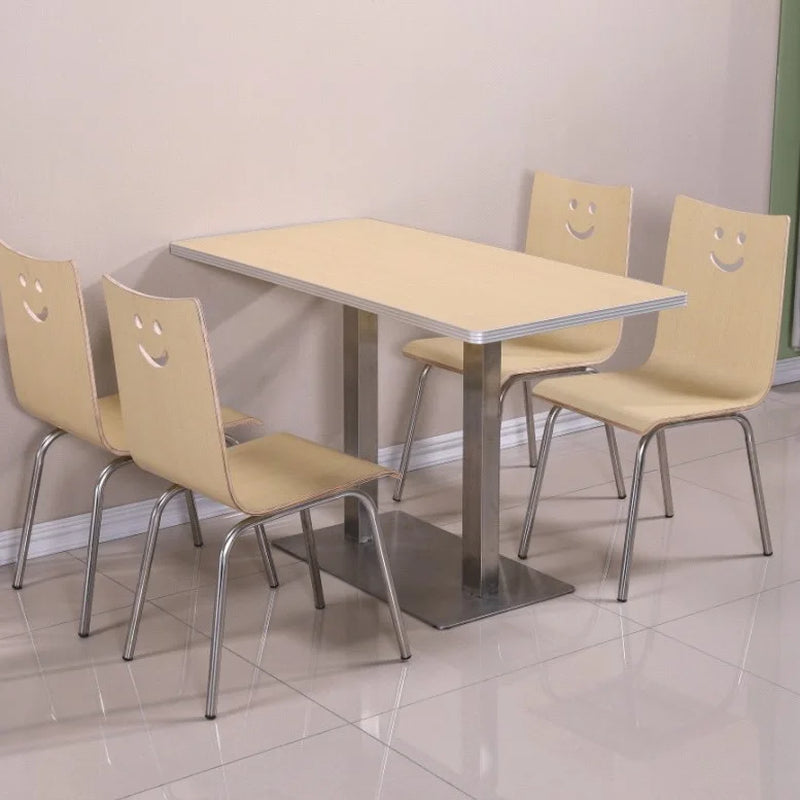 For Fast Food Restaurant Dining Table and Chair Set for Breakfast Snack Burger Milk Tea Shop High End Catering Staff Canteen