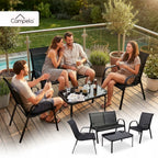 GARDEN FURNITURE SET for 4 PEOPLE: SOFA, CHAIRS, and TABLE — for PATIOS and GARDENS —