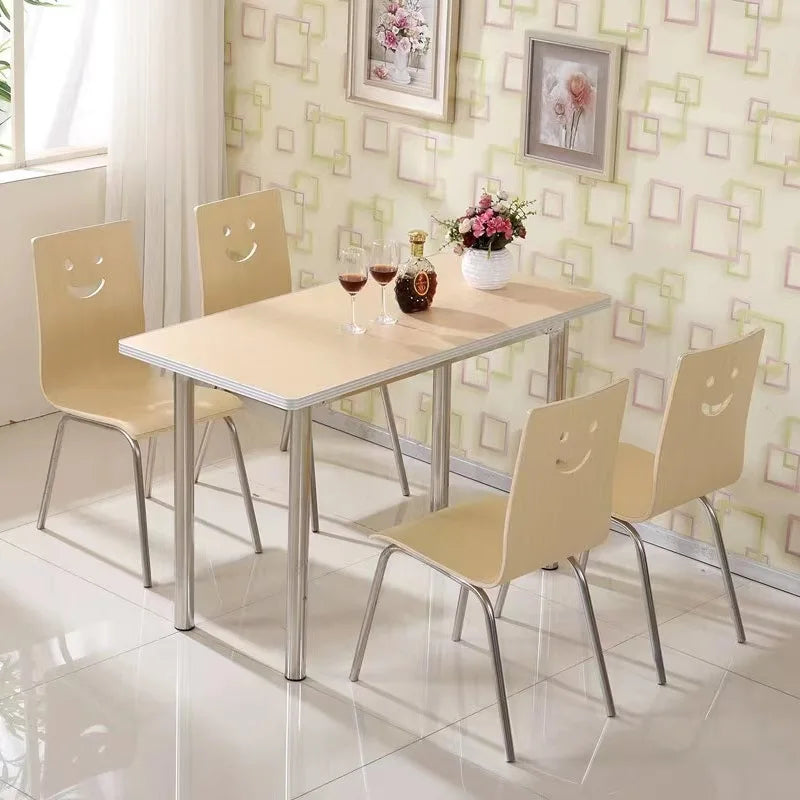 For Fast Food Restaurant Dining Table and Chair Set for Breakfast Snack Burger Milk Tea Shop High End Catering Staff Canteen