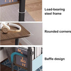 Computer Desk Mobile，Small Adjustable Desk，Office Desk Wooden Writing Desk with Caster，Over Bed Table Adjustable Height