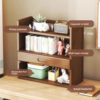 Bamboo Desktop Multi-Layer Storage Rack, Student Desk Storage Cabinet, Office File Rack, Bookshelf, Miscellaneous Storage Rack