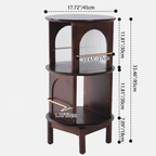 Round 3-tier end table dimensions and design