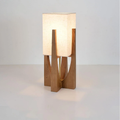 52 cm Chinese style wooden floor lamp in walnut color