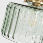 Clear glass globe detail on Japanese pendant light style B