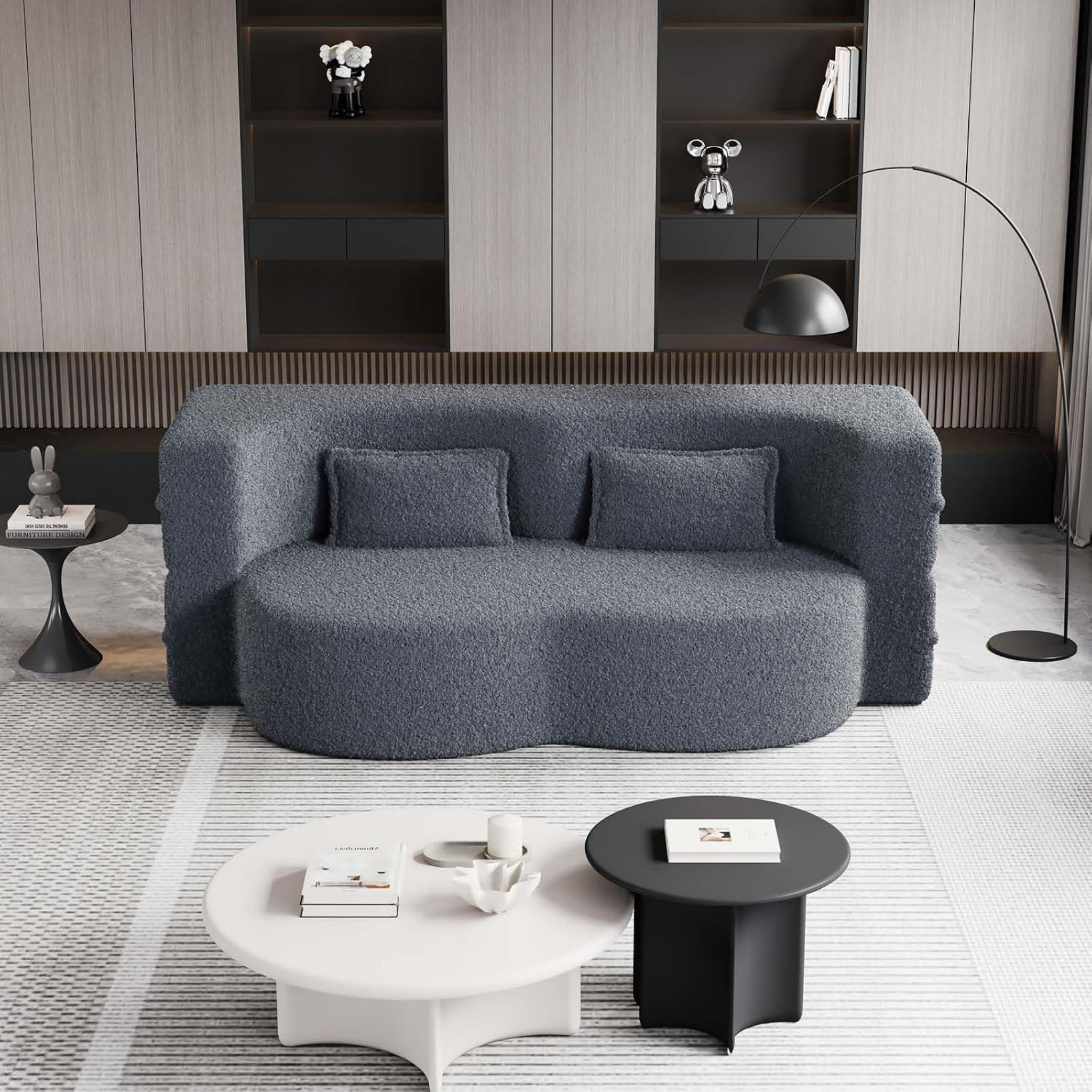 Compact sofa bed in modern interior