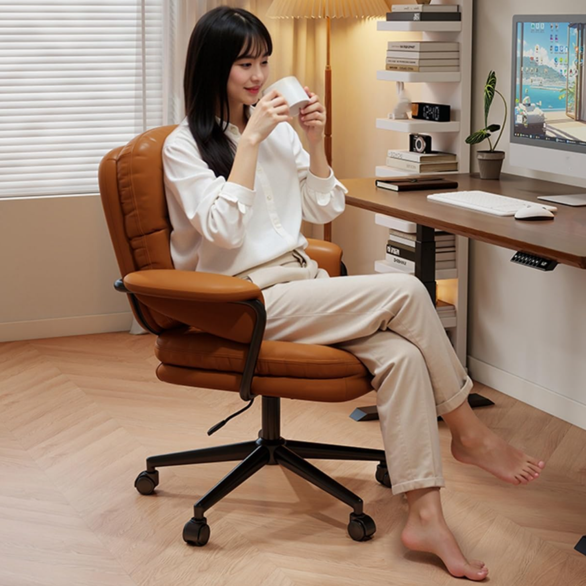 Contemporary desk chair in a modern home office