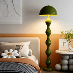 Cream mushroom floor lamp for bedroom