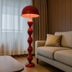 Cream mushroom floor lamp in a modern living room