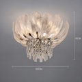 Dimensions of the crystal flush mount ceiling light 50cm