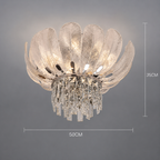 Dimensions of the crystal flush mount ceiling light 50cm