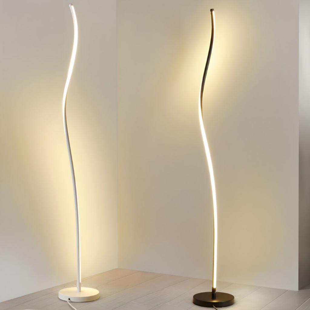Colors of the modern curved LED floor lamp