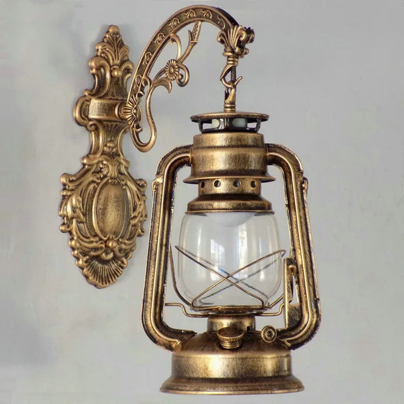Vintage LED Wall Lamp Barn Lantern Retro Wall Light European Antique Style