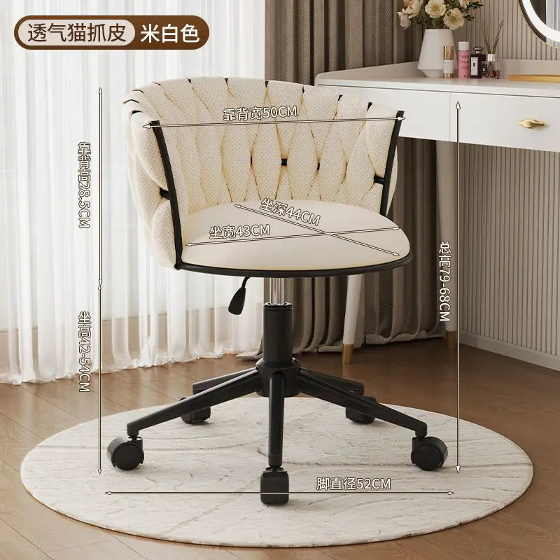 Office Chair, Swivel Desk Chair , Stylish Seating for Home Office, Vanity & Modern Glam Workspace Decor
