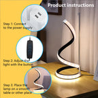 Simple Spiral External Emitting Bright Desktop Desk Lamp Table Lamps USB 3 Color for Living Room Bedroom Led Night Light Lamp