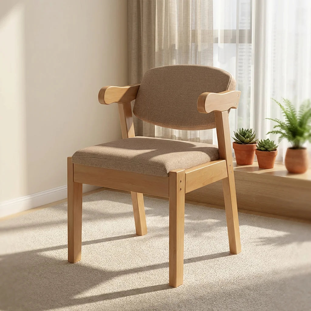 #Modern Solid Wood Dining Chair Backrest Armrests for Children'S Study Desks Office Computer Home Furniture