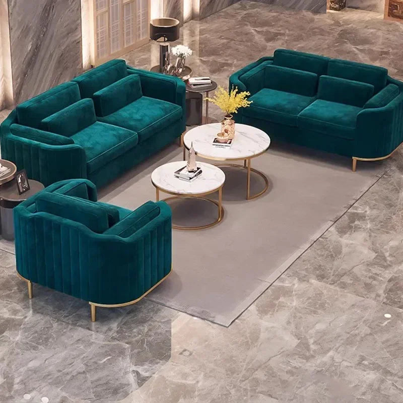 Modern Fancy Living Room Sofas Designer Green Floor Armchair Sofas Sets Lounge Sectional Divani Da Soggiorno Bedroom Furniture