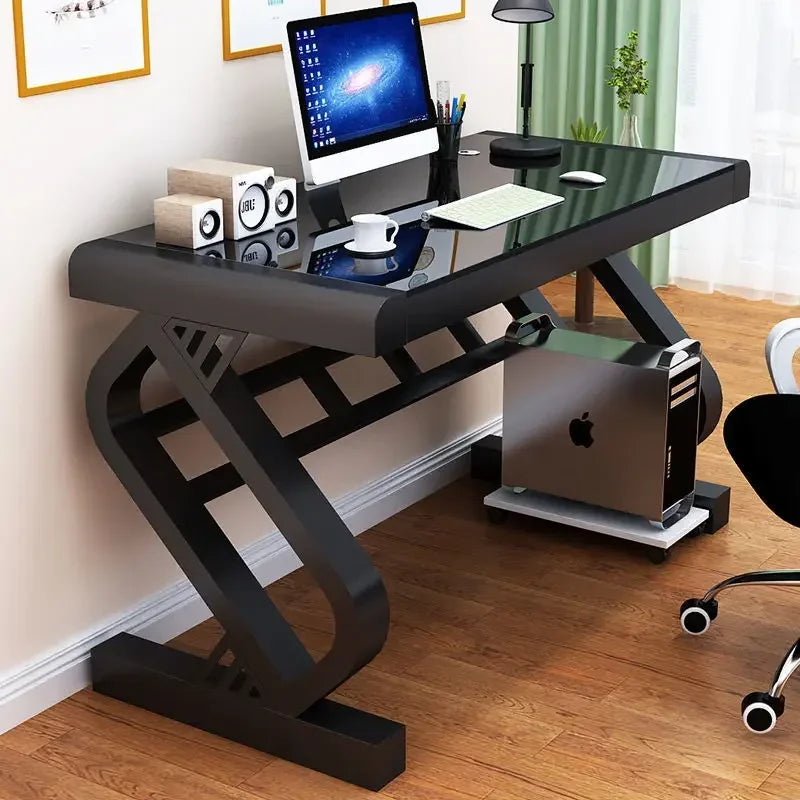 For Tempered Glass Computer Game Desk Computer Desk Student Study/Office Desk 1 Person with 2 People
