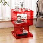 Acrylic Transparent Storage Rack, Simple Bedroom Rack, Bedside Table, Coffee Table