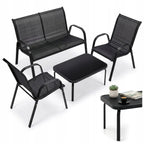 GARDEN FURNITURE SET for 4 PEOPLE: SOFA, CHAIRS, and TABLE — for PATIOS and GARDENS —