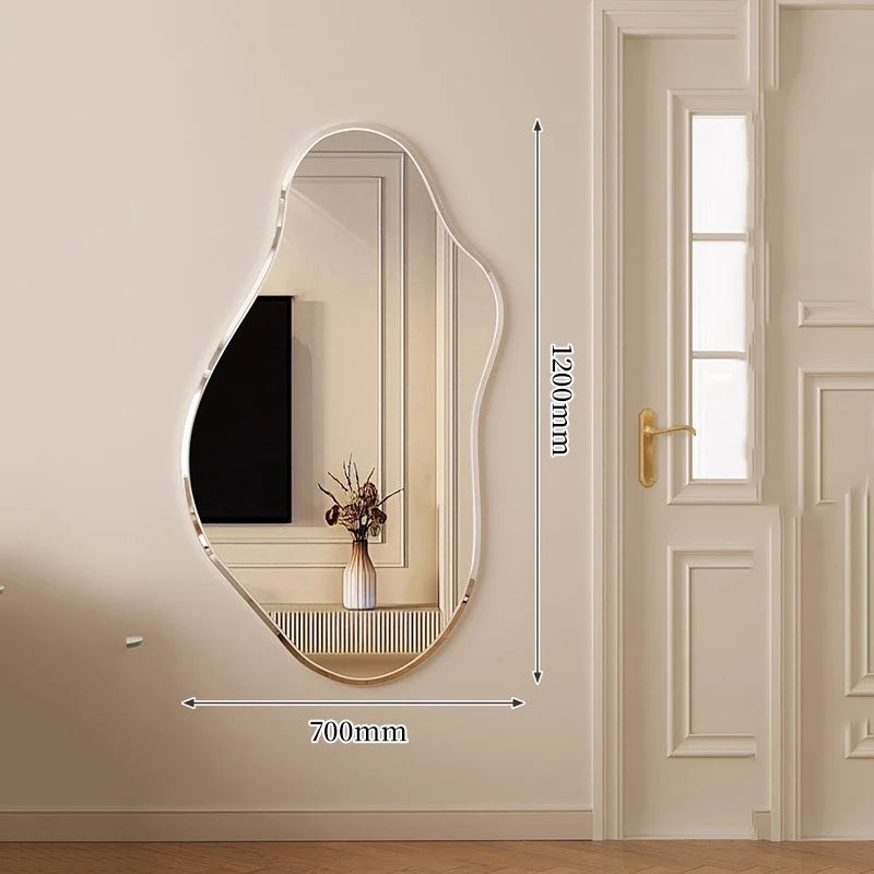 Wavy Wall Mirror Living Room Modern Decoration Aesthetic Mirror Funky Hanging Espelhos Home Decorations