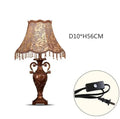Foot Switch Classical Medieval Floor Lamp Resin Vintage Living Room Home Lustre Fixtures with Retro Pastoral Lampshade Lamp