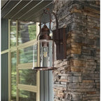 American Walkway Courtyard Villa Wall Retro Glass Wall Lamp