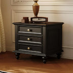 Premium Brown Oak Nightstand Modern Minimalist Style Stainless Steel Legs Drawer Storage Custom Furniture Option