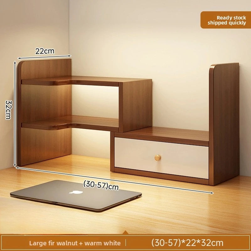 Bookshelf Desktop Shelf Multi-Layer Telescopic Office Desk Small Desk Storage Simple Bookcase