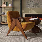 Wabi Wind Sofa Chair Single Homestay Living Room Balcony Bedroom Medieval Solid Wood Lazy Sofa Tiger Chair Leisure Chair