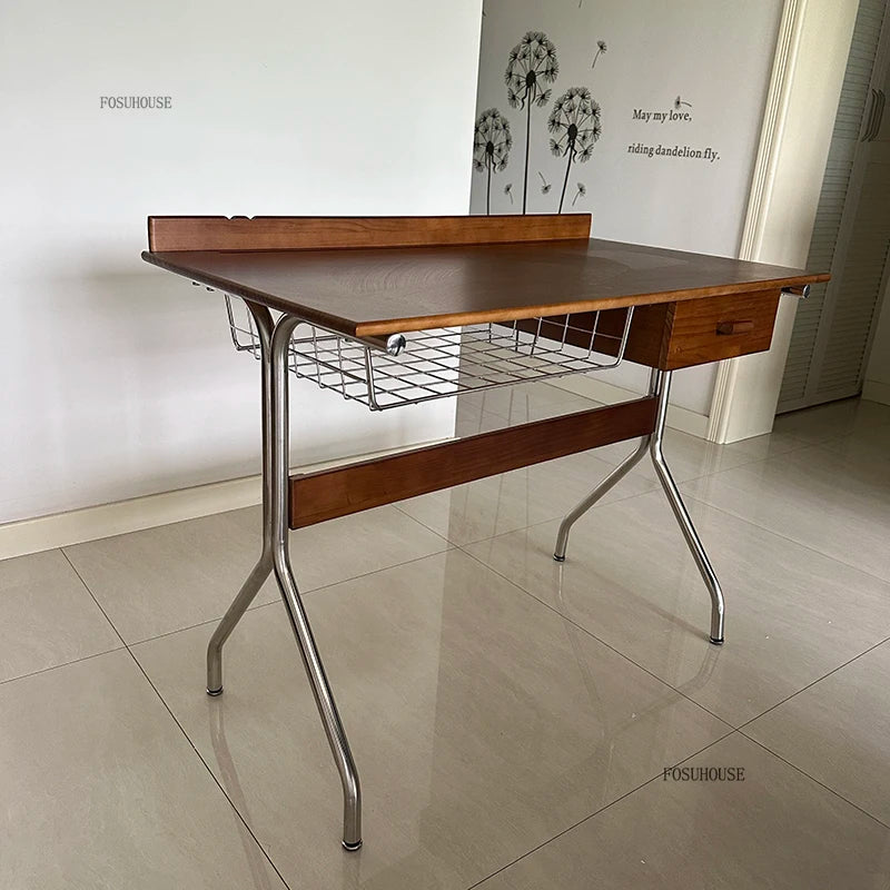 Nordic Solid Wood Computer Desks Home Study Office Reading Desk Retro Designer Creative Study Table for Office Computer Table