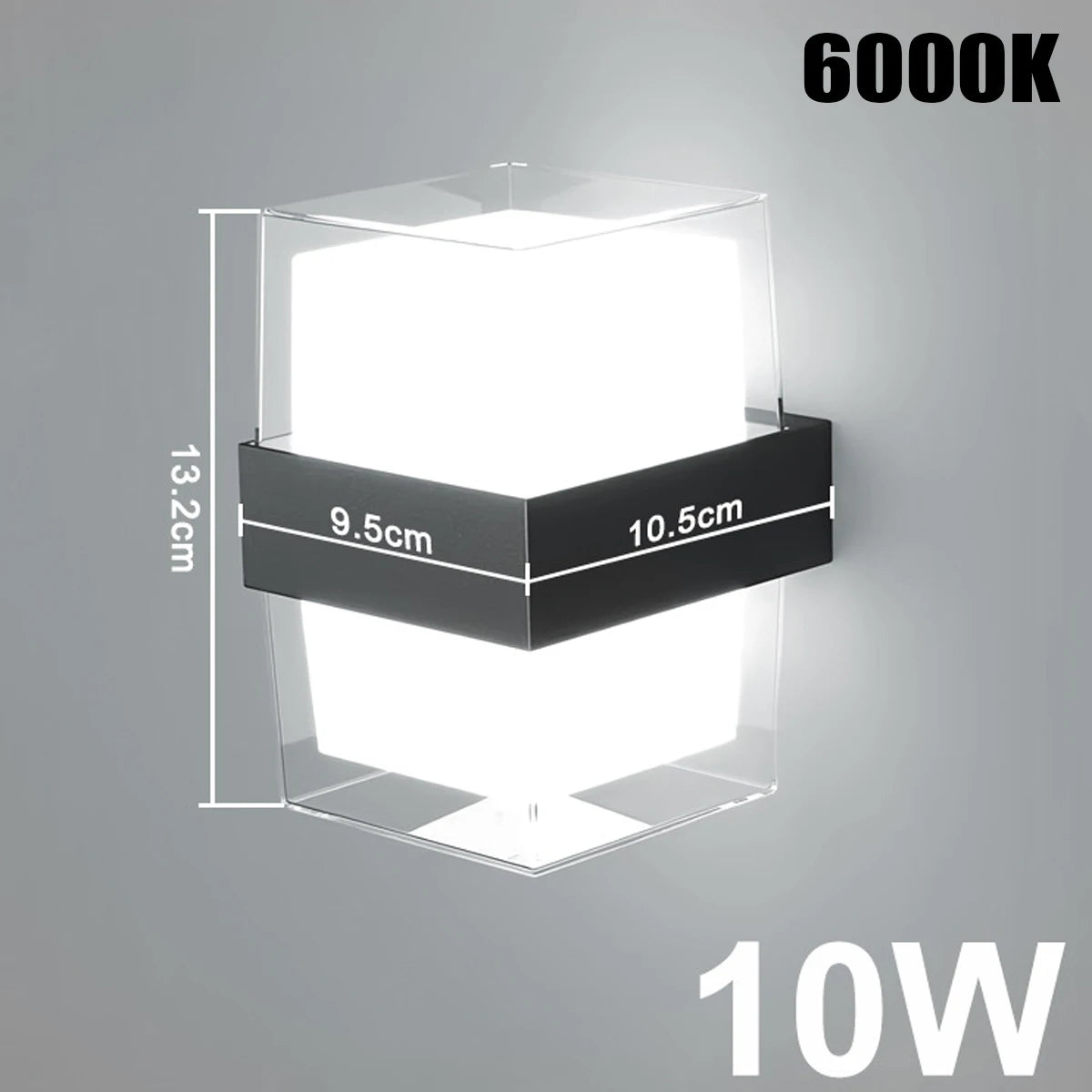 LED Wall Light 220V Rainproof Outdoor 10W Wall Sconce Lamp Bedroom Bedside Light Living Room Decor Lamp