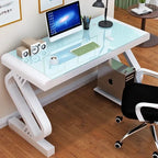 For Tempered Glass Computer Game Desk Computer Desk Student Study/Office Desk 1 Person with 2 People