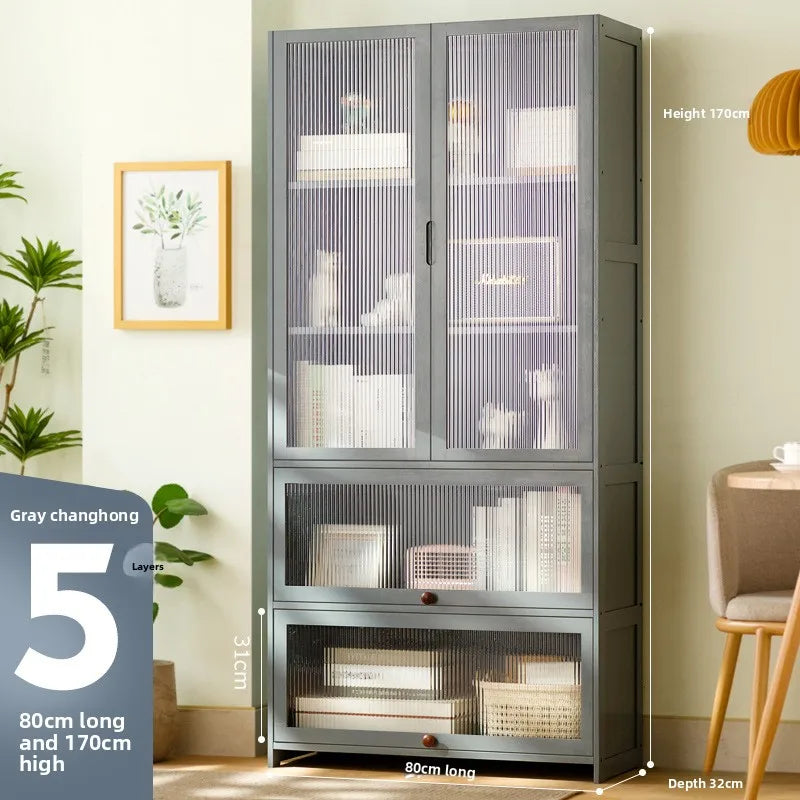 Bookshelf Shelf Floor-To-Ceiling Bookcase Reading Shelf Living Room Multi-Layer Storage Simple Storage Cabinet Solid Wood