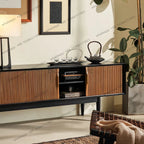 French Medieval Solid Wood TV Cabinet Household Small Apartment Solid Wood Floor Cabinet