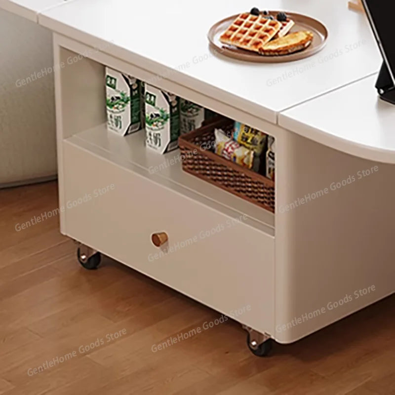Nordic Style Kawaii Coffee Table Organizer Drawer Trendy Luxury Foldable Coffee Table Wheels Runner Table Basse Home Furniture