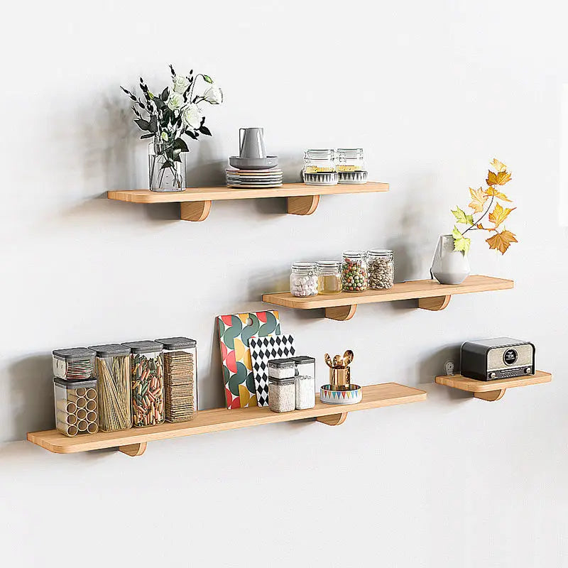 Solid Wood Wall Shelf for Books Kitchen Wall Organizer Stand Partition Wall Dividers Flower Pot Holder Home Decor Storage Rack