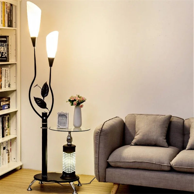 Nordic Modern Floor Lamp LED Flower Tea Table Floor Lamps for Living Room Bedroom Study Desk Lamp Home Decor Standing Lights E27