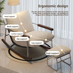 Single Rocking Chair, Balcony Leisure Chair, Recliner, Household Living Room Bean Bag Chair, Bedroom Nap Chair, Lounge Chair