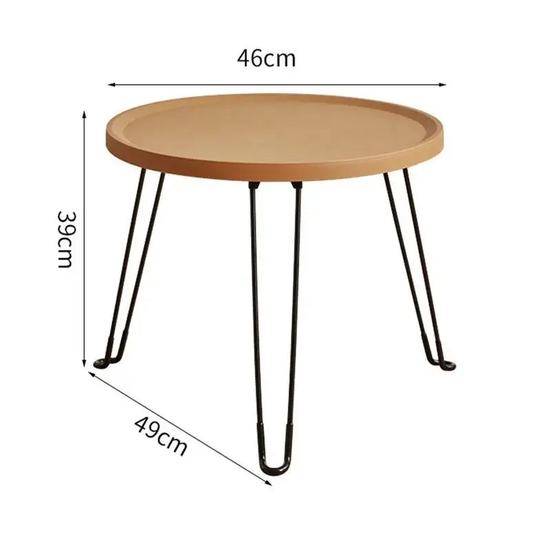 Foldable Plastic Sofa Side Table with Steel Legs Modern Lightweight Side Table Living Room Durable Indoor Outdoor Coffee Tables