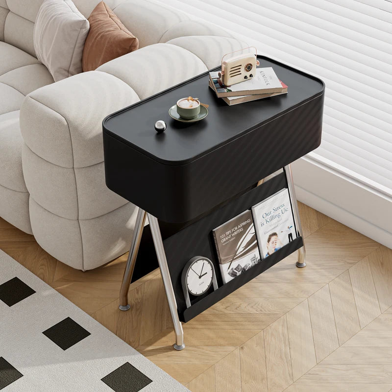 Modern Simple Coffee Table Living Room Sofa Side Cabinet Creative Movable Storage Rack Home Bedroom Bedside Tables Side Tables