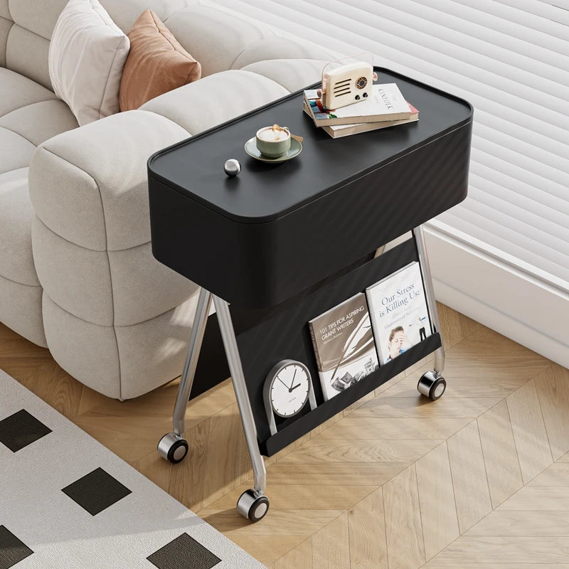 Modern Simple Coffee Table Living Room Sofa Side Cabinet Creative Movable Storage Rack Home Bedroom Bedside Tables Side Tables