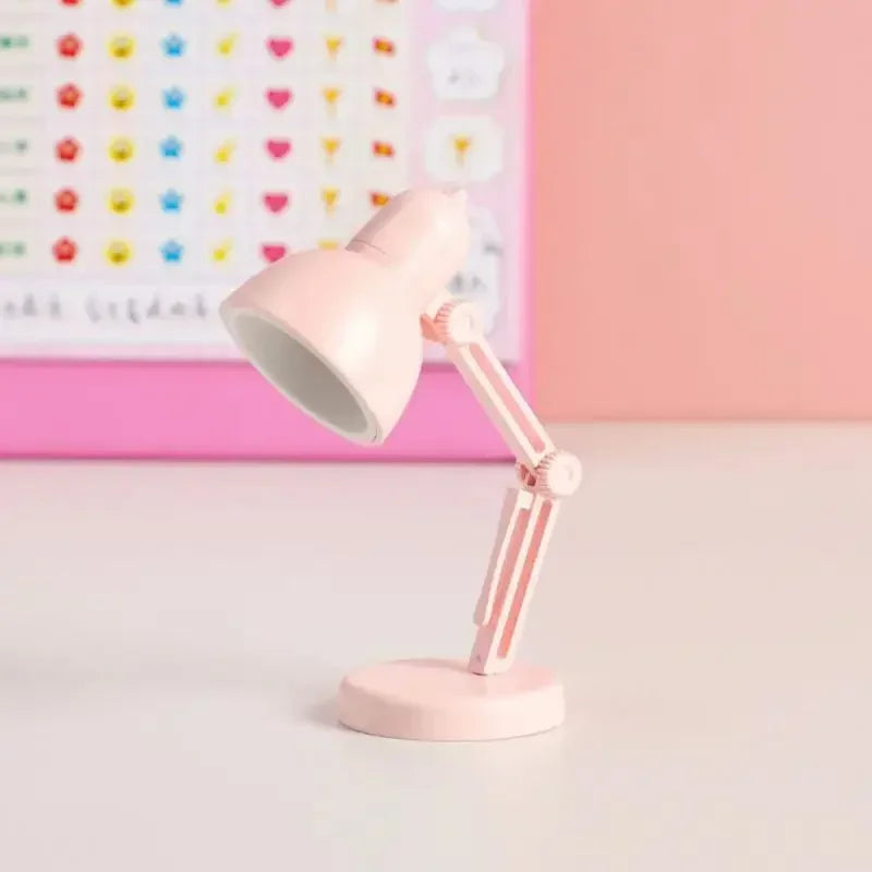 Mini LED Night Reading Book Light Foldable Table Lamp Dormitory Bedroom Creative Bedhead Lights Home Decorations Doll House Lamp