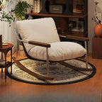 Single Rocking Chair, Balcony Leisure Chair, Recliner, Household Living Room Bean Bag Chair, Bedroom Nap Chair, Lounge Chair