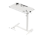 Air-Powered Lifting Bed Side Computer Desk Home Bedroom Simple Student Writing Desk Mobile Sofa Folding Desk Office Furniture