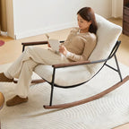 Single Rocking Chair, Balcony Leisure Chair, Recliner, Household Living Room Bean Bag Chair, Bedroom Nap Chair, Lounge Chair