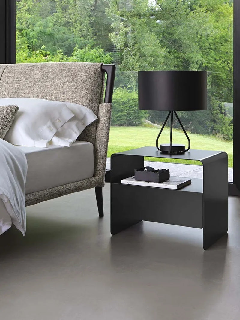 Modern Minimalist Bedside Table, Italian Designer Bedside Table, Luxurious Storage Cabinet, Suitable for Living Room and Bedroom