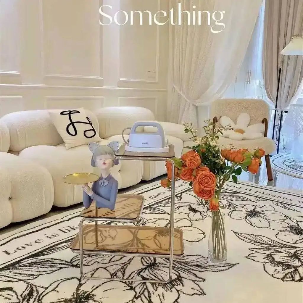 Light Luxury Sofa Side Table Simple Modern Bedside Coffee Tables Center Wrought Iron Living Room Balcony Nordic Furniture